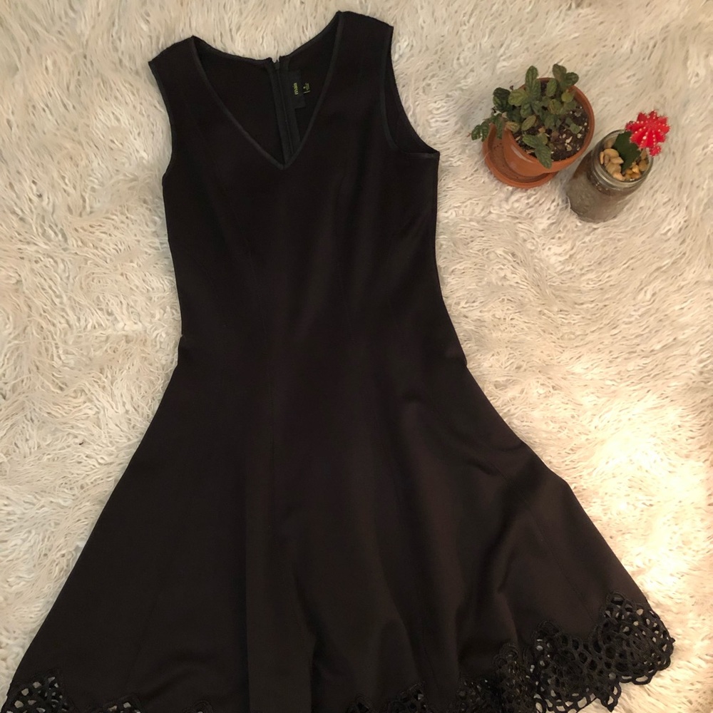 Maia Sleeveless Crochet Scuba Dress